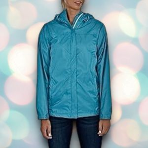 Swiss Alps Women’s Blue Teal Lightweight Windbreaker Jacket Size S